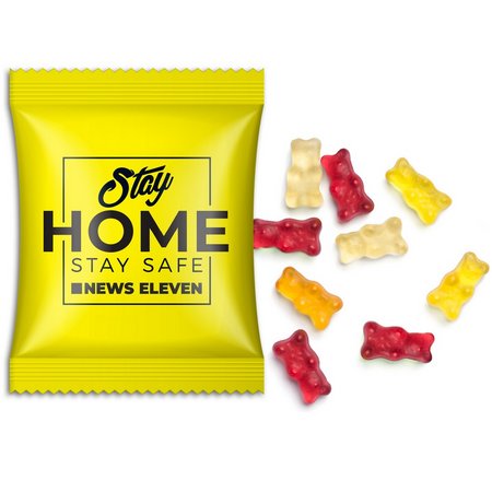 Mini Gummibärchen vegan 15g mit Logo