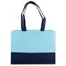 PP-Tasche Roma Himmelblau/Dunkelblau 38 x 29 x 10 cm mit langen Henkeln 