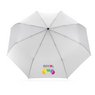 Weißer 21" Impact AWARE™ RPET 190T Bambus-Schirm autom. open/close mit Logo