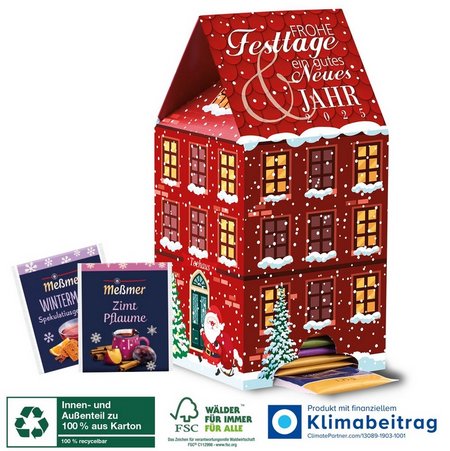 Adventskalender Tee-Haus mit Logo
