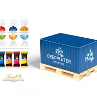 Geschenk Mini-Palette groß bedruckt mit eigenem Logo