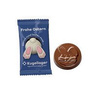 Schokotaler Osterhase mit Logo