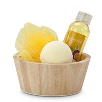 Wellness-Geschenkset Yellow in Balance mit Logo