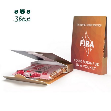 3Bears Pocket Porridge in Werbekartonage mit Logo