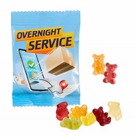 Overnight Fruchtgummi bedruckt mit eigenem Logo