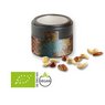 Bio NusskernMix 60g Metalldose Mini mit Sichtfenster als Werbegeschenk schwarz