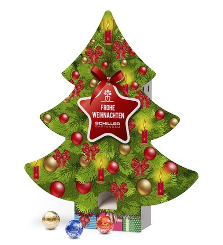 Lindt Lindor Adventsspender Baum mit Logo