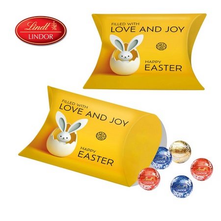 Promo-Kissenverpackung Lindt Lindor Liliput Pralinés mit Logo