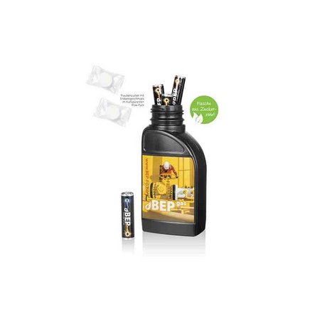 Brain Fuel Kanister mit Traubenzucker bedruckt mit Logo