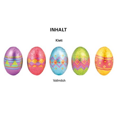 Inhalt Kleines Präsent Schoko Osterei mit Logo