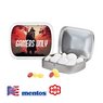 Klappdose mit Werbung oder Logo mit Bonbons gefüllt