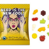 Fruchtgummi Standardformen 10g im individuell bedruckten Werbetütchen