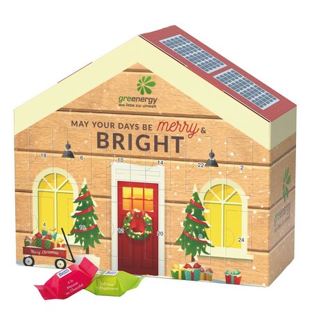 Adventskalender Haus Ritter SPORT Schokowürfel bedruckt mit Logo