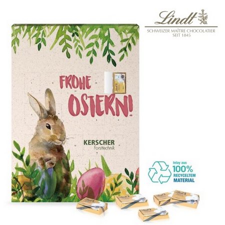 Lindt Osterkalender mit 14 Türchen mit Logo