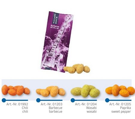 Erdnüsse verschiedene Sorten 20 g im Snack Stick mit Logo 