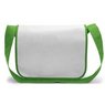 PP-Tasche Frankfurt weiß-hellgrün 36 x 27 x 6 cm mit langem Schultergurt