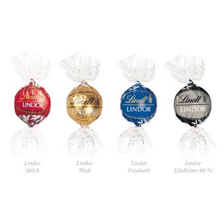 Füllvarianten Präsentbox Lindt Lindor Pralinés 
