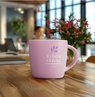 Tasse Handy Velvet rose pink - weiß mit Logo