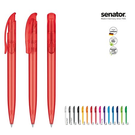 Senator Kugelschreiber Challenger Frosted bedruckt mit eigenem Logo