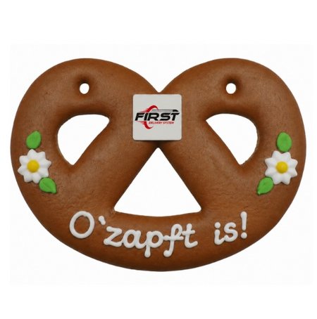 Lebkuchen-Brezel 15 cm mit Logo