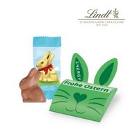 Lindt 2D-Goldhäschen im Werbebriefchen mit Logo