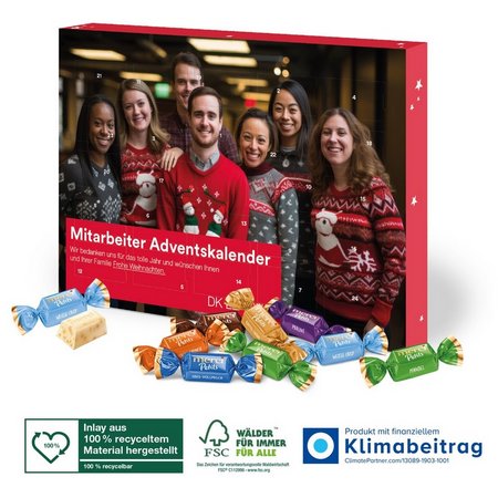 Adventskalender mit Merci Petits mit Logo