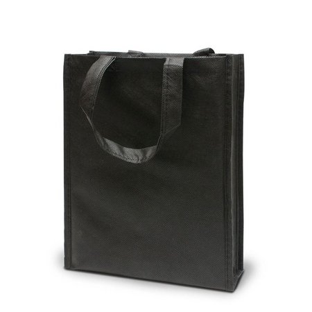 PP-Tasche Oxford schwarz mit kurzen Henkeln mit Logo