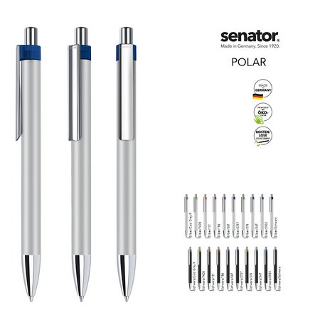 Senator Kugelschreiber Polar bedruckt mit eigenem Firmenlogo