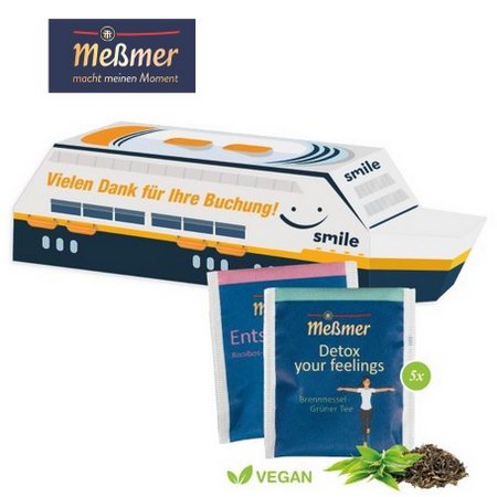 3D Präsent Schiff mit Meßmer mit Logo