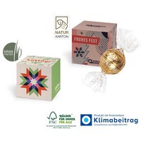 Werbewürfel mit Lindt Pralinés 1er mit individuellem  Logo