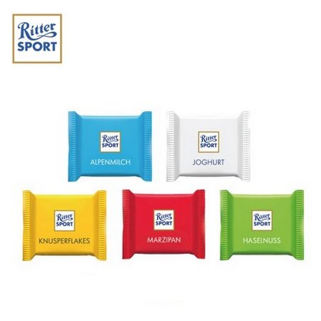 Varianten Ritter SPORT Mini 4er mit Logo