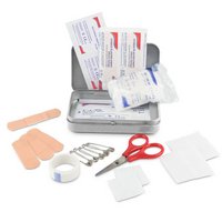 First Aid Box Compact 27-teilig in Metalldose mit Logo