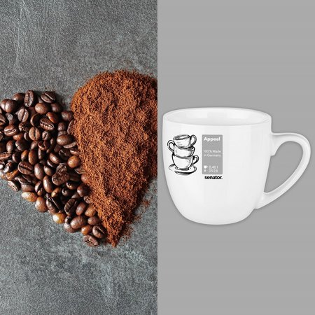 senator® Appeal große Porzellantasse als Werbegeschenk