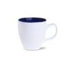 Keramikbecher Americano Small Pure weiß/blau mit Werbung