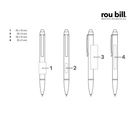 Senator Kugelschreiber Attract Stylus - Touch Pad Pen Druckfläche für Logo