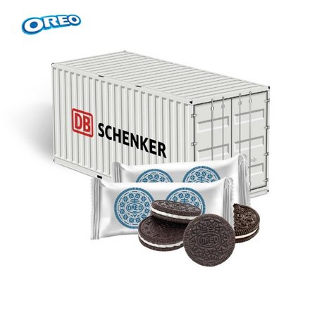 3D Präsent Container OREO Schokokekse mit Logo