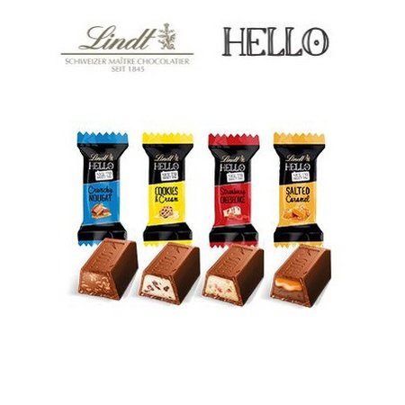 Füllvarianten 3D Präsent Bus Lindt Hello Minis mit Logo