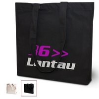 Lantau Baumwolltasche 40 x 40 x 7 mit langen Henkeln und Logo
