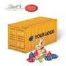 3D Präsent Container Ostern mit Lindt Schokoladenmischung mit Logo