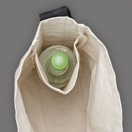 Umhängetasche HAMBURG 30 x 37 x 10 cm Canvas mit Tragegurt und Flaschenhalter mit Werbung