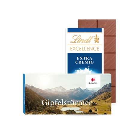 Schokoladentafel Excellence von Lindt mit Logo