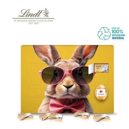 Tisch-Osterkalender mit 14 Türchen mit Logo