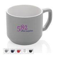 Graue Moderne Keramiktasse 350ml mit Logo
