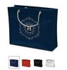 PP-Tasche London 25 x 20 x 8 cm silberne Tragekordel und eigenem Logo