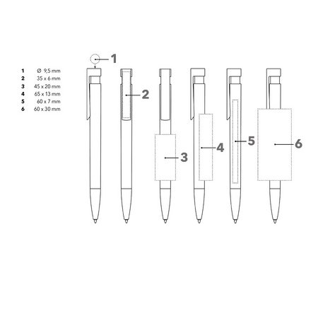 Senator Kugelschreiber Liberty BIO Druckflächen