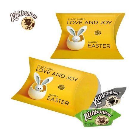 Promo-Kissenverpackung Kuhbonbon Mix mit Logo
