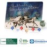 Tisch Adventskalender aus Graspapier  Lindt Gourmet Edition Organic mit individuellem Logo