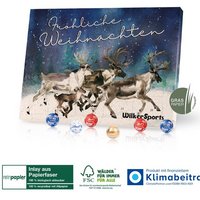 Tisch Adventskalender aus Graspapier  Lindt Gourmet Edition Organic mit individuellem Logo