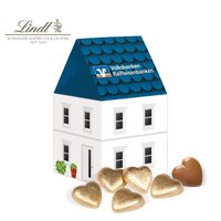 3D Präsent Haus Lindt Herzen mit Logo