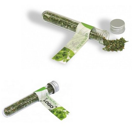 Reagenzglas Salatkräuter mit eigenem Logo